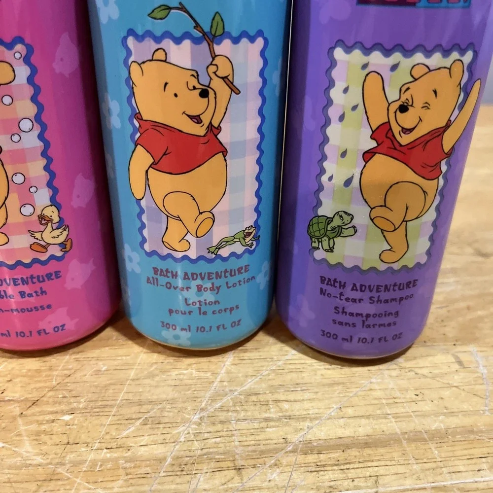 Vtg Disney Winnie the Pooh Bubble Bath Shampoo Lotion‎ 10.1 Oz 1999 Avon NOS